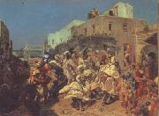 Alfred Dehodencq Blacks Dancing in Tangiers (san26) oil painting reproduction